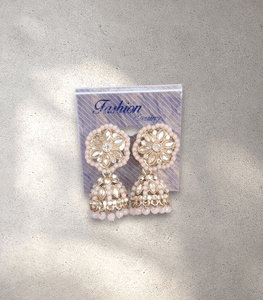 Pink and Gold Jhumka (Earring) - Design 3