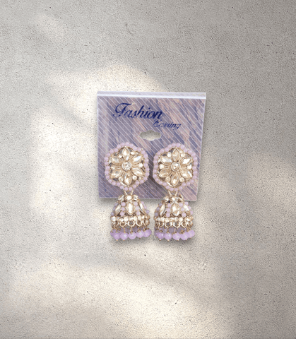 Pink Jhumka (Earring) - Design 6