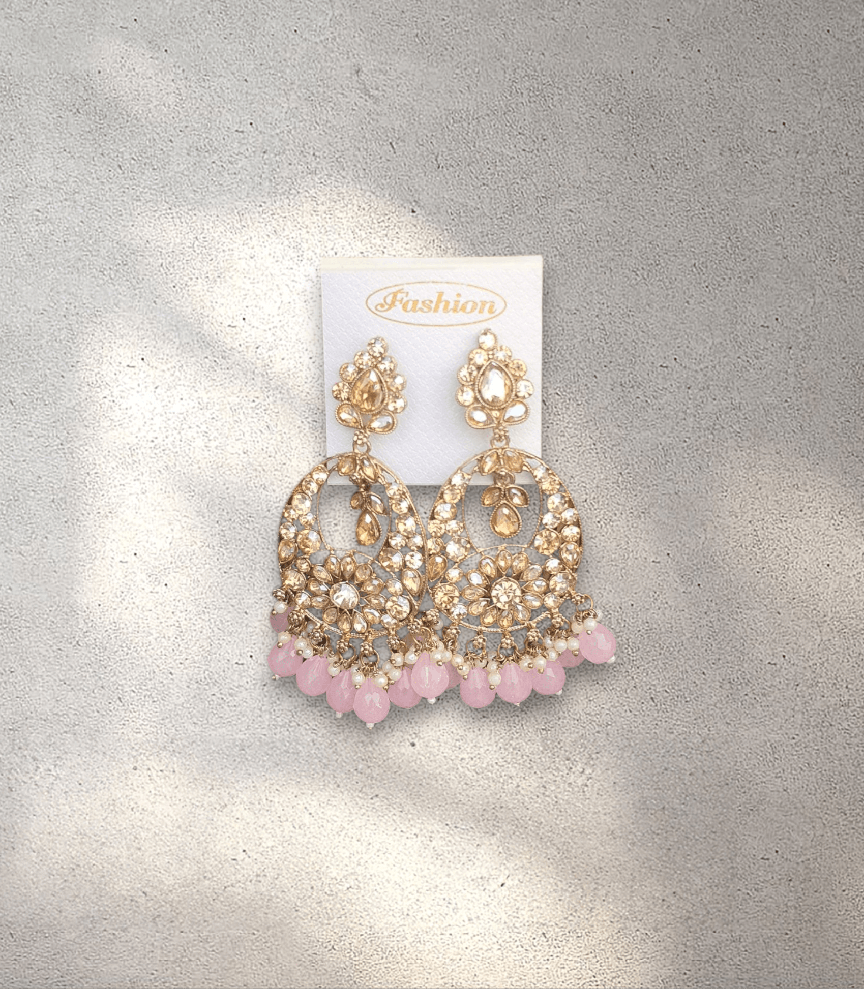 Pink Chandelier Jhumka