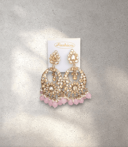 Pink Chandelier Jhumka