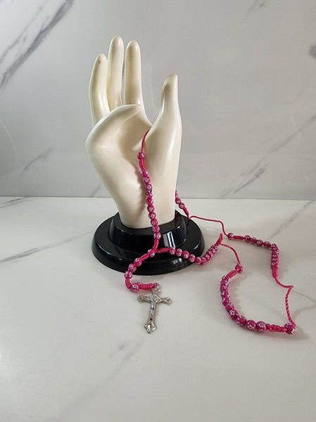 Pink Rosary with Cross