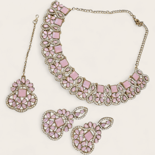 Bollywood Pink Diamond Jewellery Set