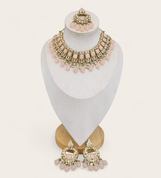 Pink Soft Choker Jewellery Set