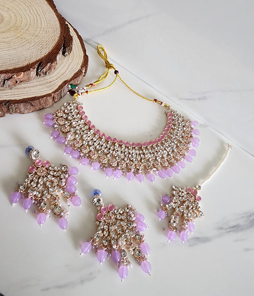 Pink and Purple Soft Jewellery Set