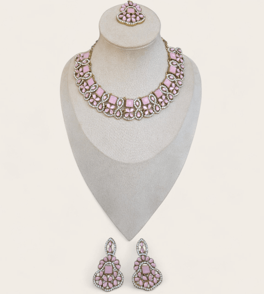 Bollywood Pink Diamond Jewellery Set