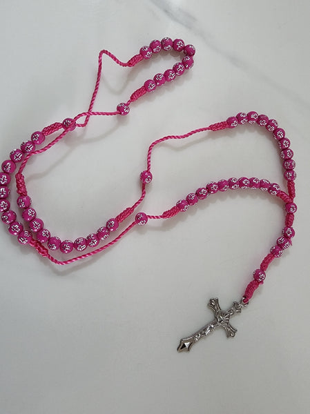Pink Rosary with Cross