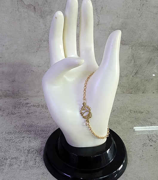 Gold Protea Hand Chain