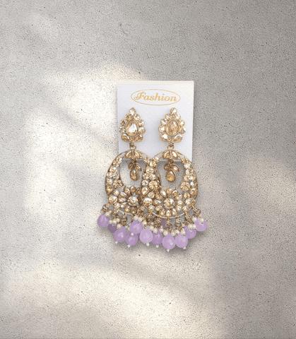 Purple Chandelier Jhumka