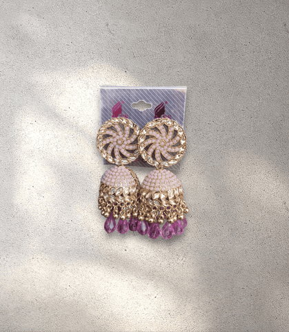 Purple Jhumka - Design 3
