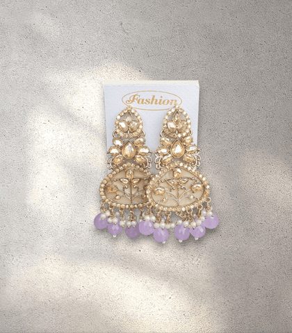 Purple Crown Jhumka