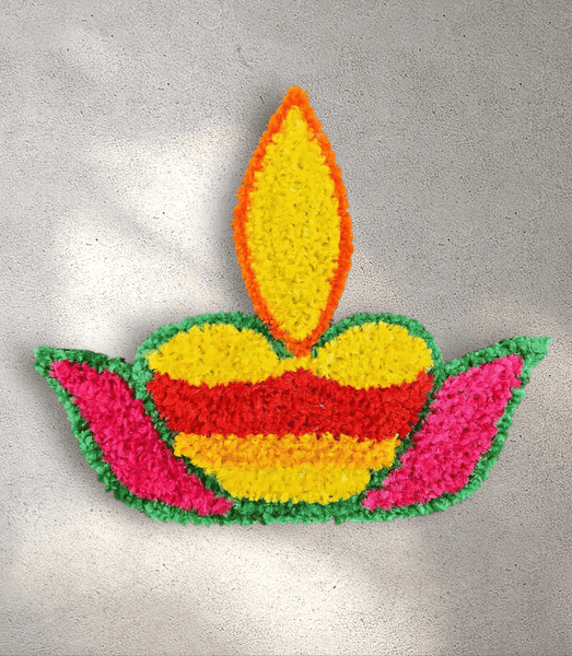 Diya Material Rangoli Mat