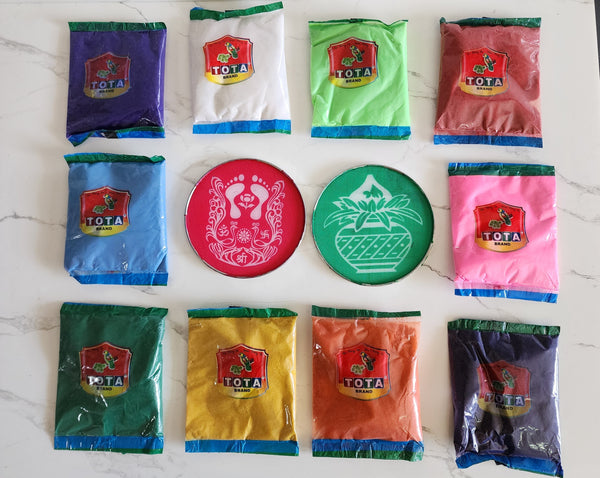 Rangoli Kit with Stencils and Powder