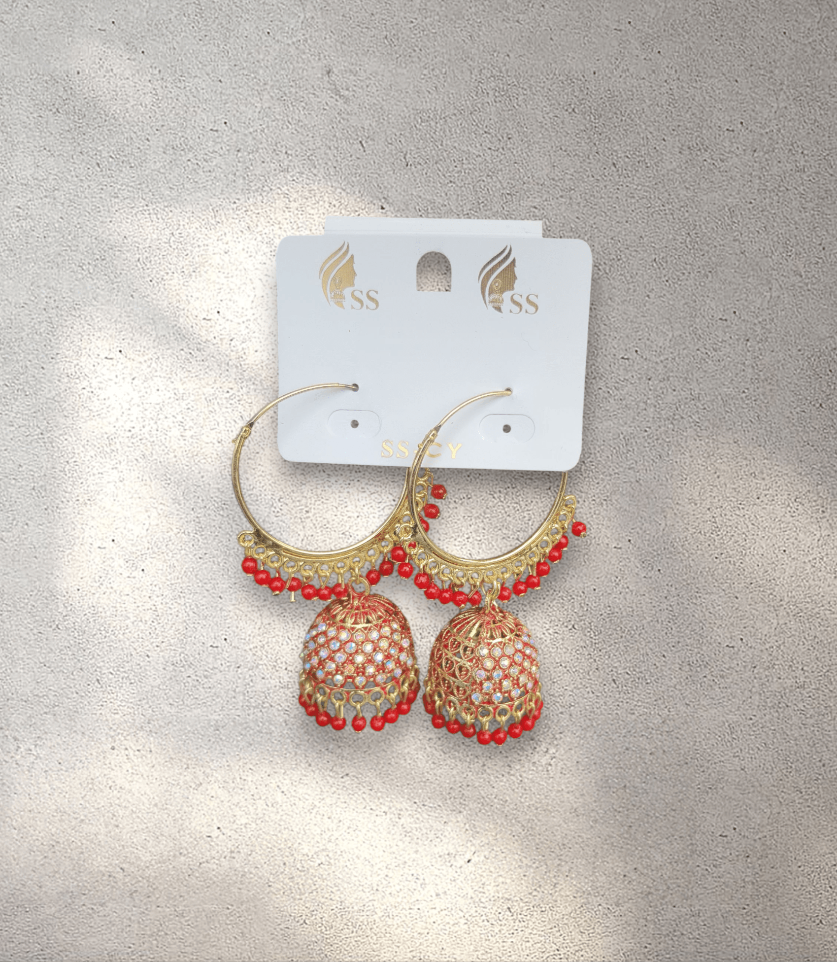 Red Hoop Jhumka