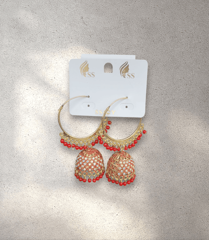 Red Hoop Jhumka