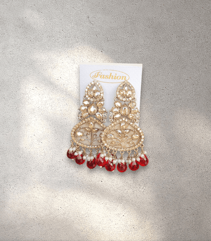 Red Crown Jhumka