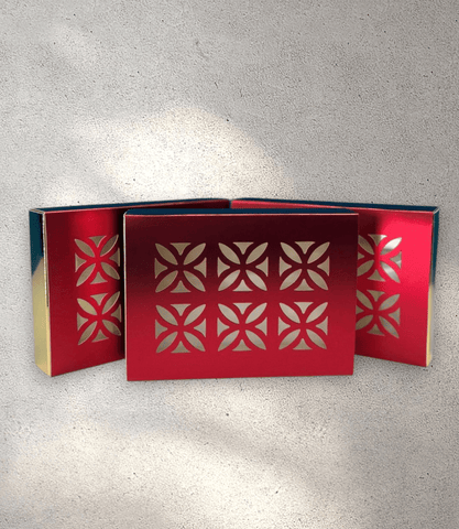 Maroon and Gold Diwali Box (Pack of 5)