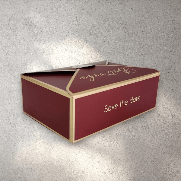 Red "Save The Date" Souvenir Box