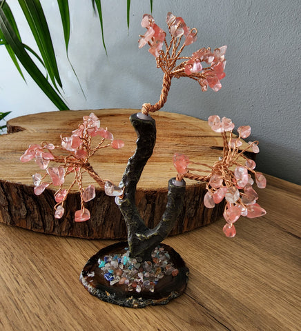 Red Agate Crystal Tree