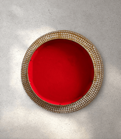 Round Red Pearl Tray