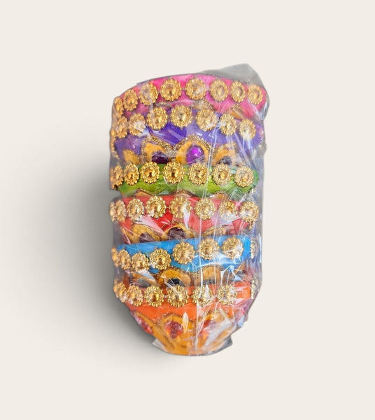 Round Fancy Clay Diyas (Pack of 6)