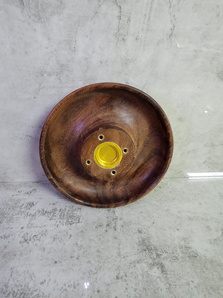 Wooden Incense Holder Round