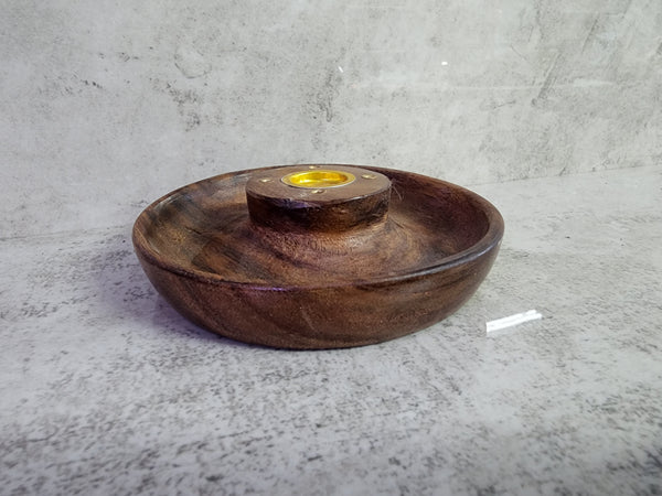 Wooden Incense Holder Round