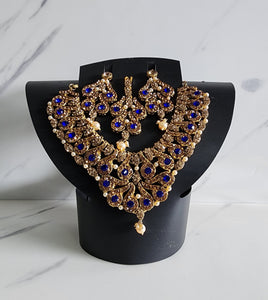 Royal Blue and Gold Soft Jewellery Set