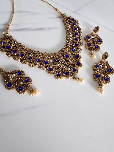 Royal Blue and Gold Soft Jewellery Set