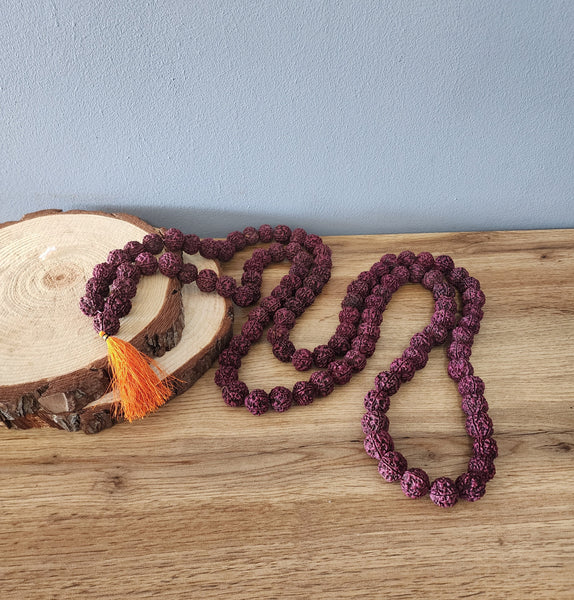 Large Rudraksha Prayer Mala Beads 15mm