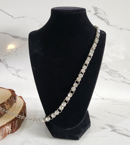 Single Line Silver Sari Belt