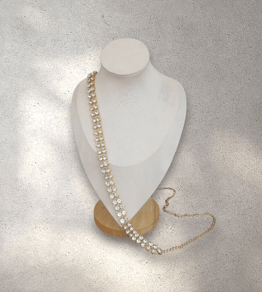 Double Line Gold and Silver Sari Belt