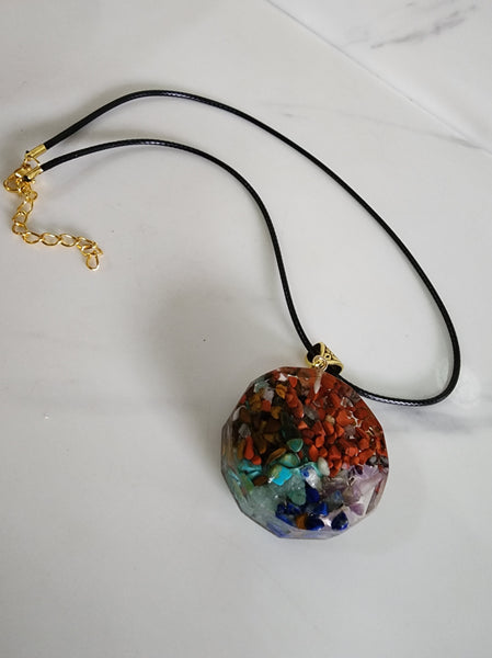 Chakra Orgonite Aum Necklace