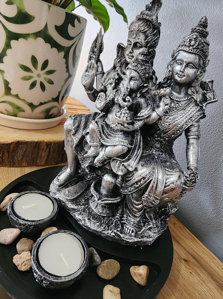 Shiv Family Zen Candle Holder