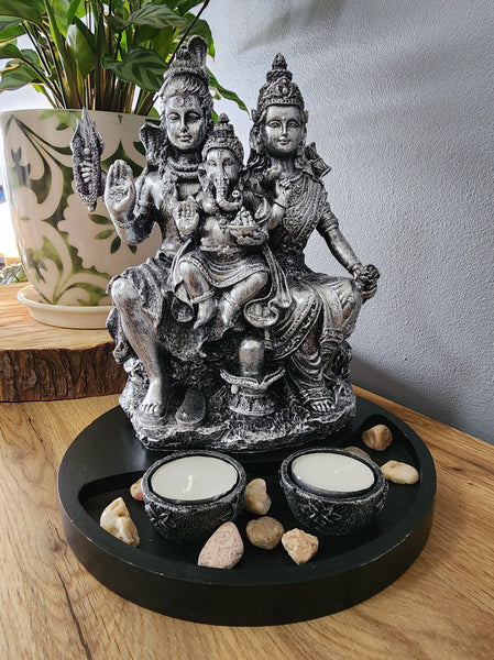 Shiv Family Zen Candle Holder