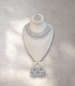Silver Pearl Soft Jewellery Set - Style 3