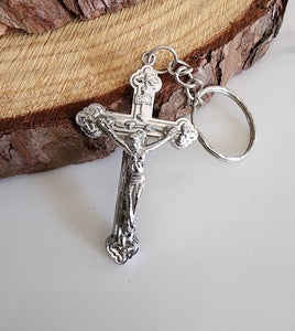 Silver Cross Keyring