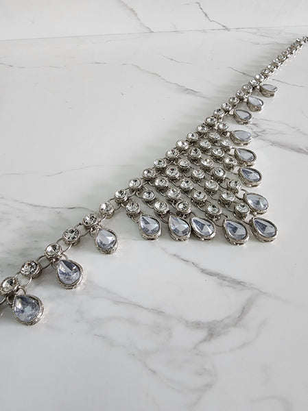 Fancy Silver Sari Belt