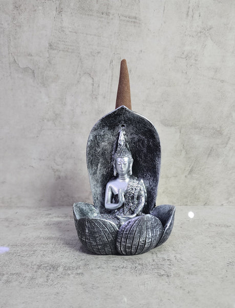 Meditating Buddha Backflow Burner