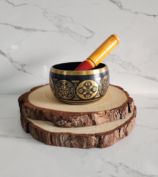 Black and Gold Singing Bowl