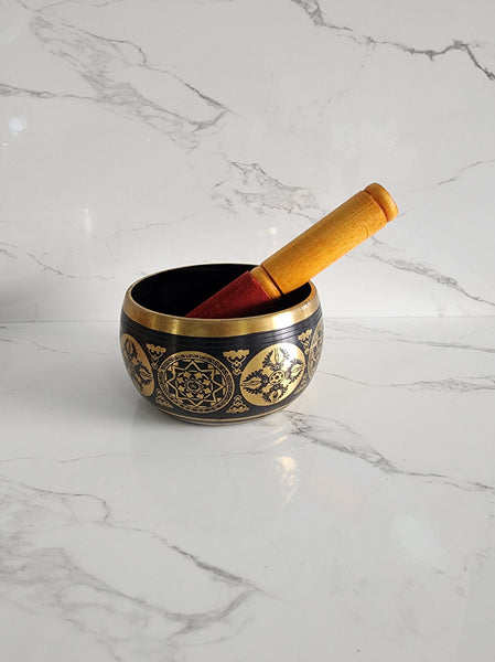 Black and Gold Singing Bowl