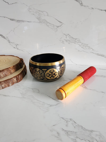 Black and Gold Singing Bowl