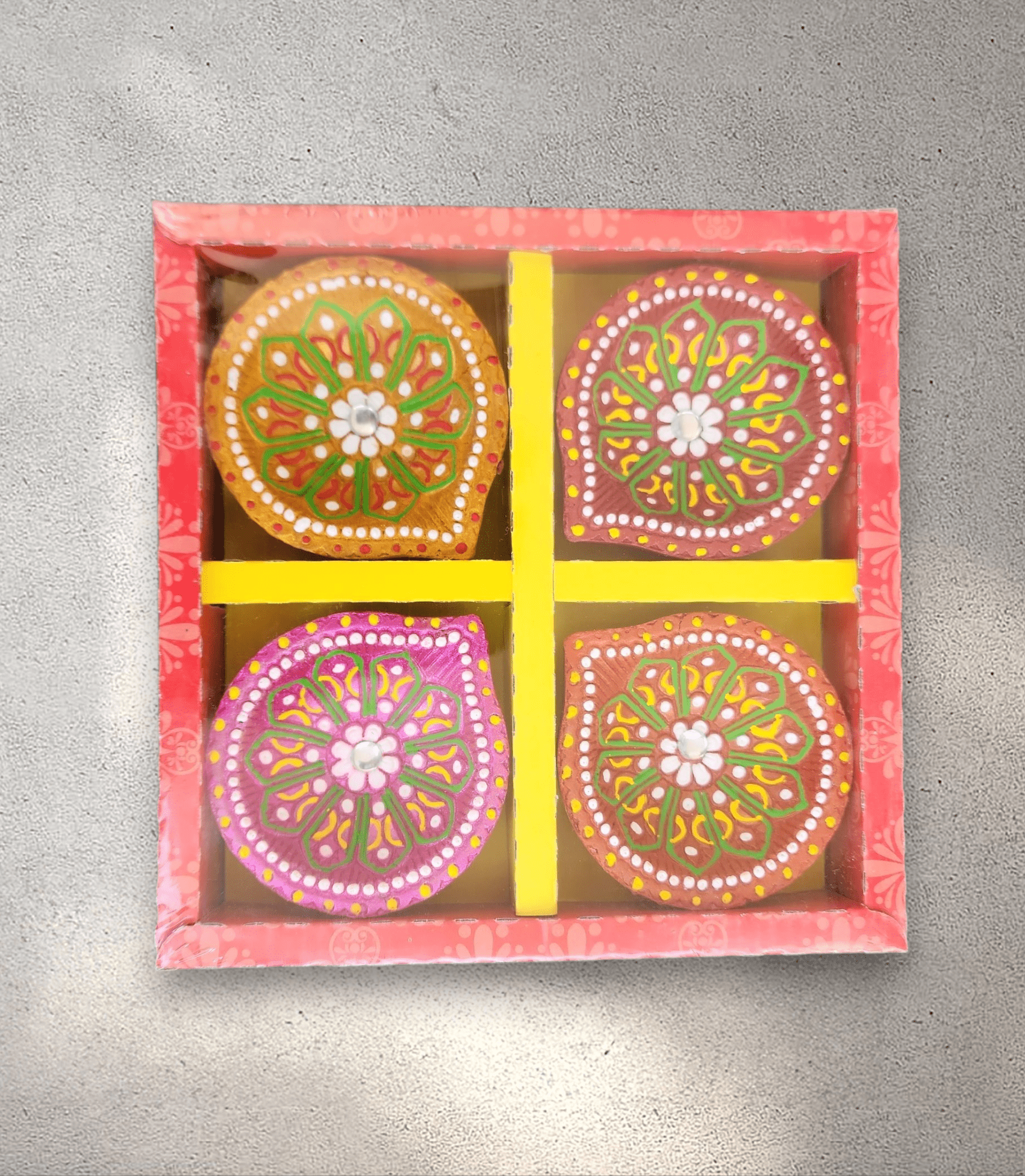 Hand Painted Clay Lamp - Style 9