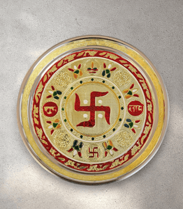 Swastika Stainless Steel Meena Pooja Tray