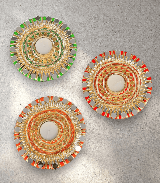 Round Mirror Tealight Holder