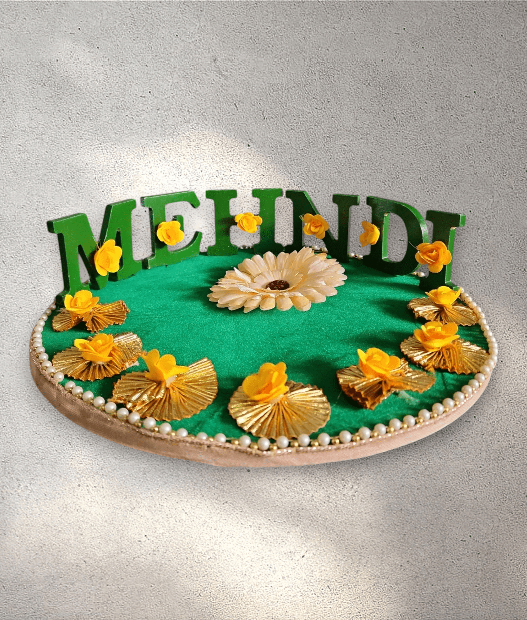 Green Mendhi Tray