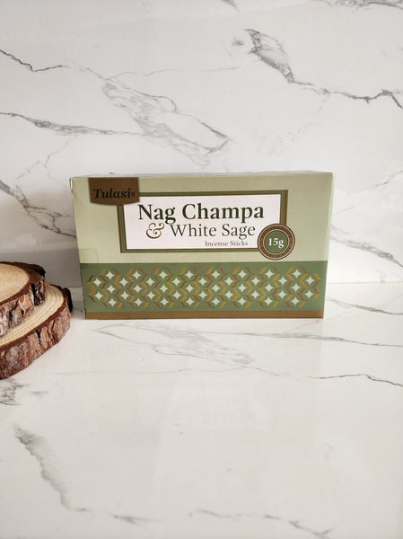 Tulasi Nag Champa and White Sage Incense Sticks