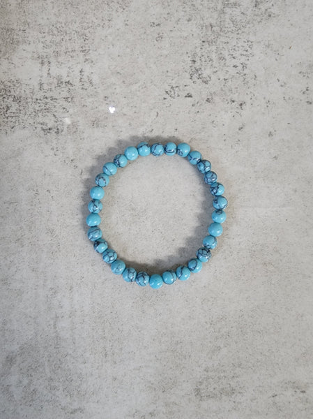 Blue Howlite Gemstone Bracelet