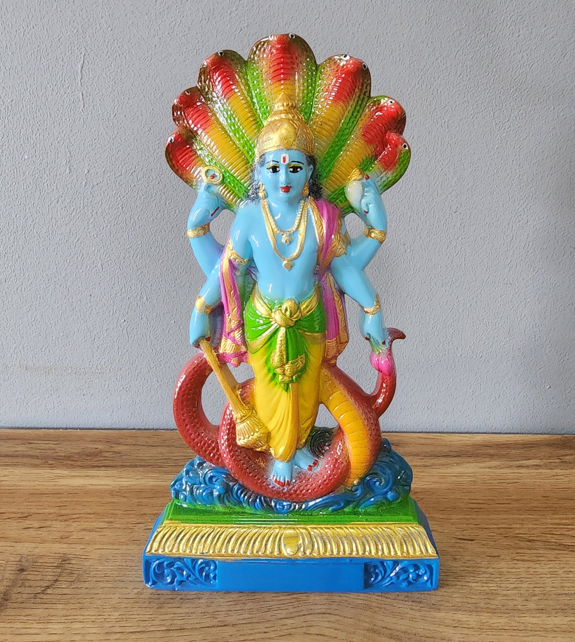 Lord Vishnu Cast Marble Murthi