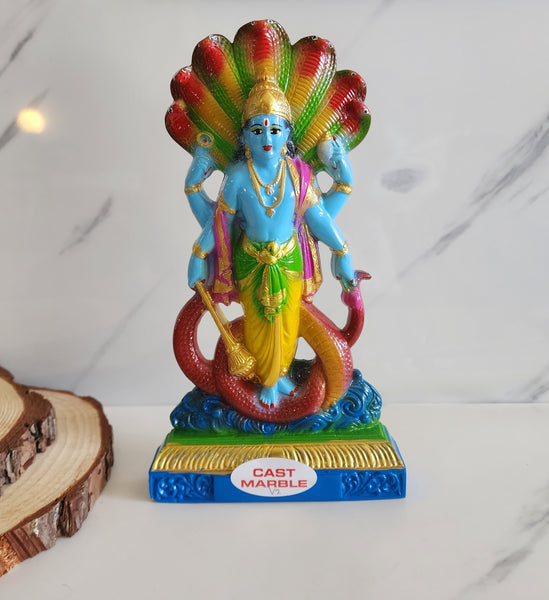 Lord Vishnu Cast Marble Murthi