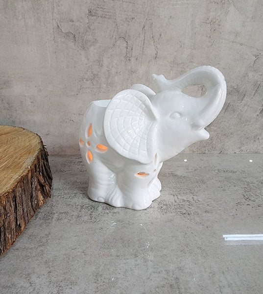 White Elephant Ceramic Oil Burner